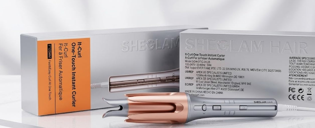 It-Curl One-Touch Instant Curler, Ceramic Barrel, Fast Heat Styling Tool for Long Lasting Curls, Portable for Home Travel Salon Use