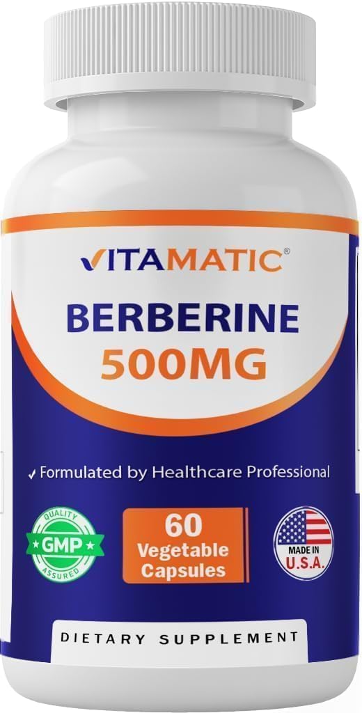 Berberine 500mg with Berberine HCl from Indian Barberry | 60 VegCaps | Herbal Supplement for Metabolic Balance, Energy, and Wellness | Vegan, Non-GMO, Lab Verified