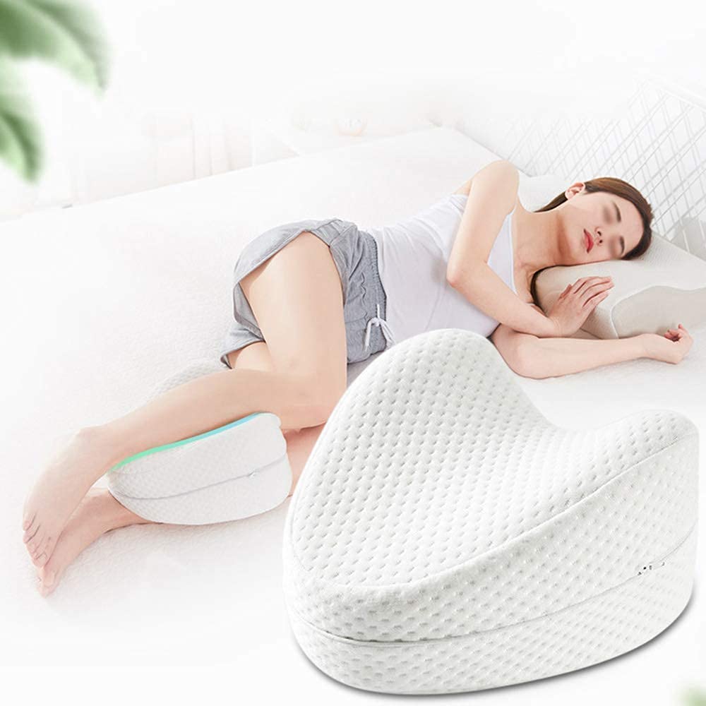 ULTRINA Memory Foam Sleeping Cotton Leg Pillow Cushion for Hip Knee Leg and Back Support Pain Relief Cushion Knee Pillow for Side Sleepers and Pregnant Women with Washable Cover.