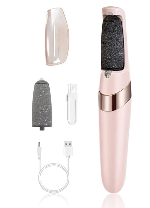 Electric Pedicure Device Foot Care Foot File with 2 Heads, Portable Callus and Dead Skin Remover, Foot Scrubber and Feet care Machine
