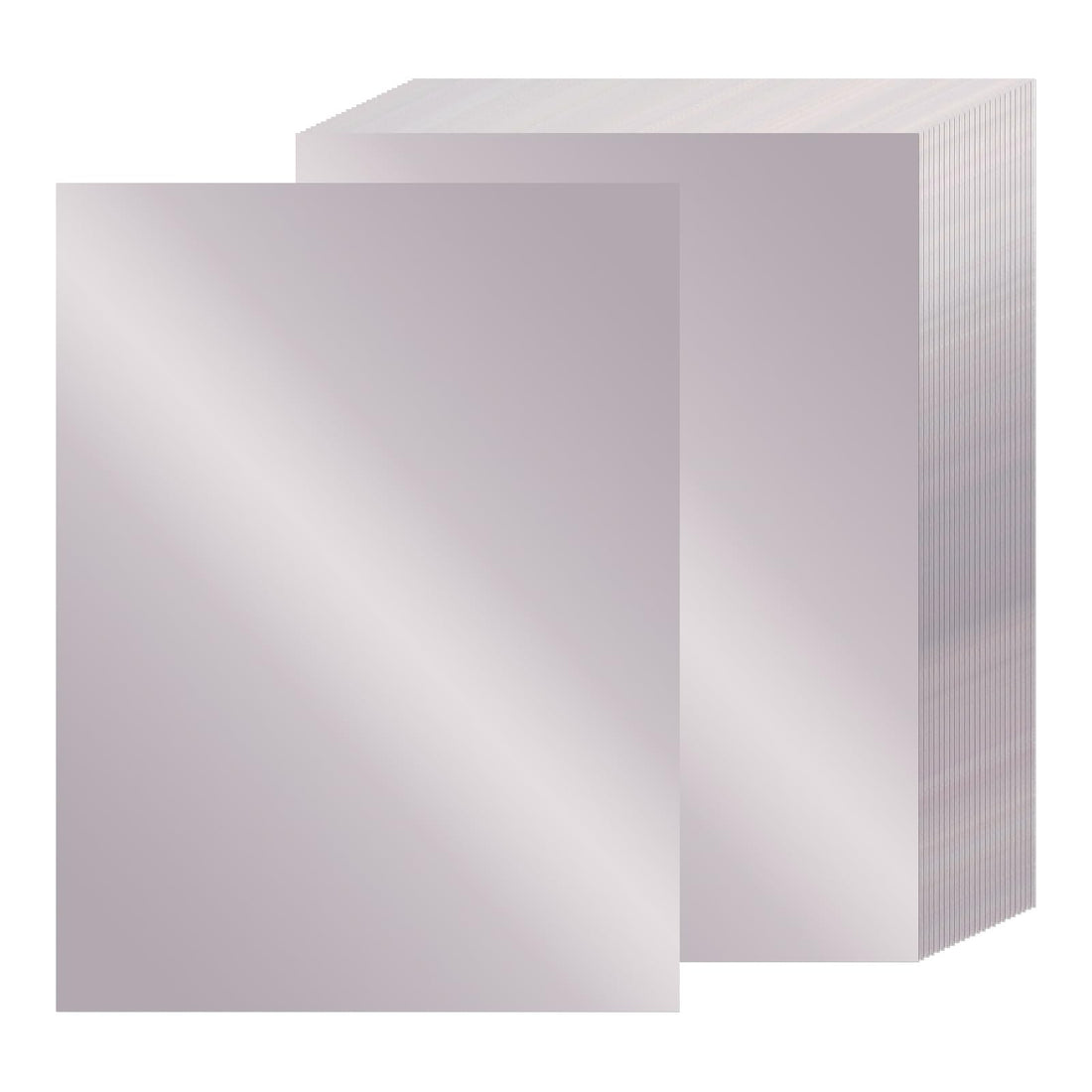 24 Sheets Silver Metallic Cardstock 8.5 X 11", 92lb/250gsm Thick Foil for Crafts, Scrapbook, Card Making, Invitations, Party Decoration