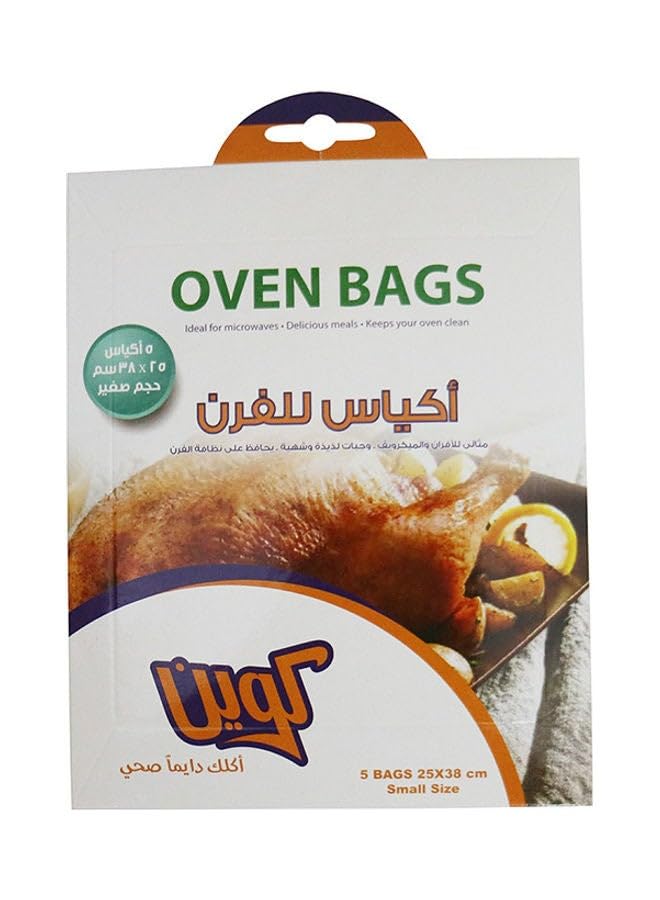 Queen Small Food Bags - 5 Piece Oven - Clear 25x38cm