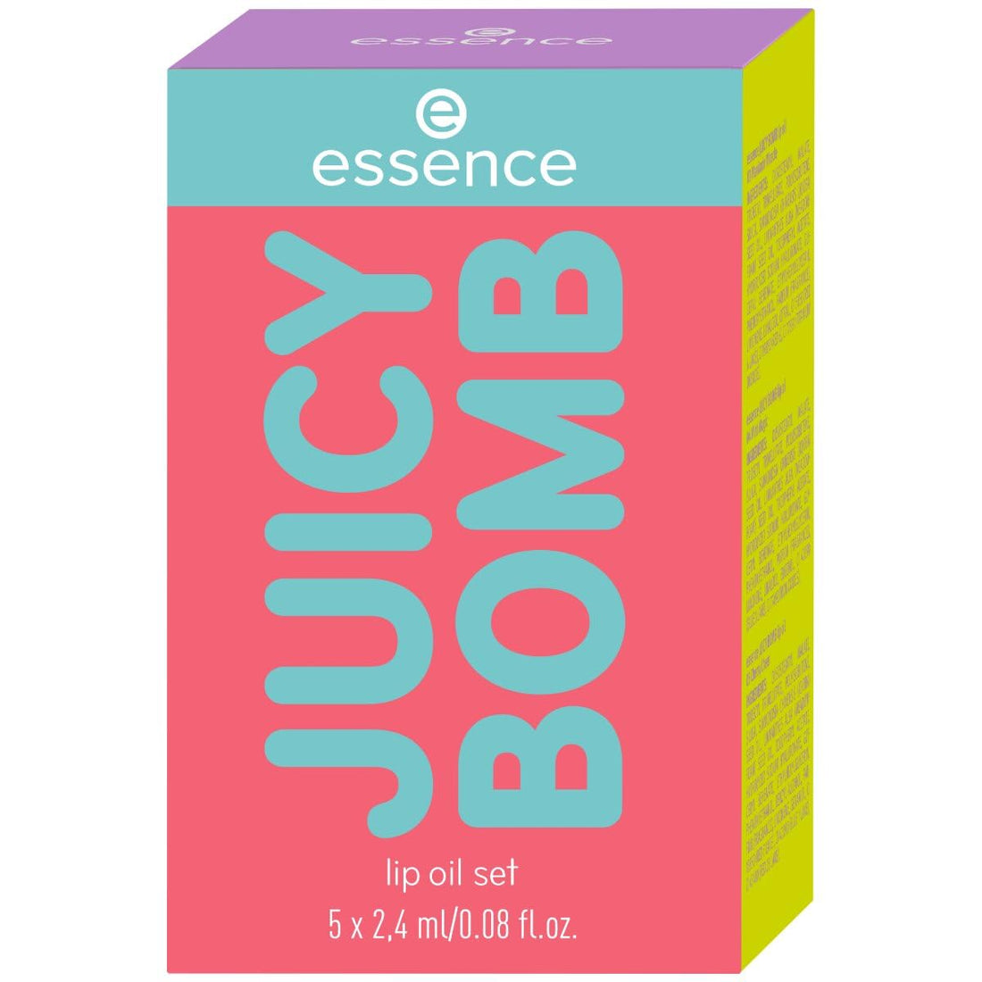Essence Cosmetics Juicy Bomb Lip Gloss Set, Glossy Days Ahead!, 5 Pieces