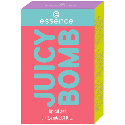 Essence Cosmetics Juicy Bomb Lip Gloss Set, Glossy Days Ahead!, 5 Pieces