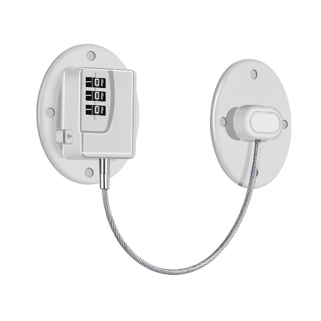 Keyless Digital Refrigerator Lock – Strong Adhesive Security Lock Prevents Fridge or Freezer Door Opening – 3 Digit Coded No Drilling – Easy to Install for Kitchen Cabinets, Drawers, Doors, Cabinets
