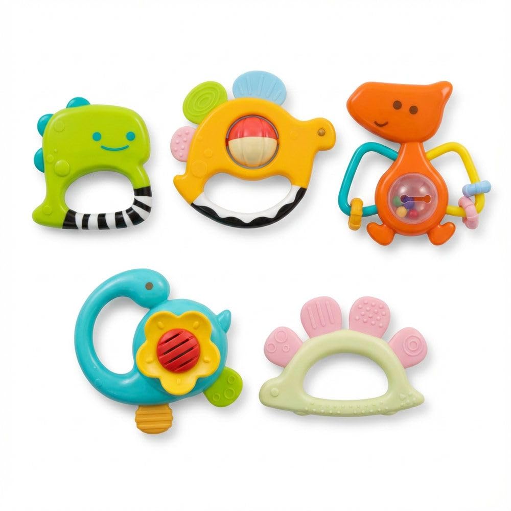 Hola - Dinosaur Rattle & Teether Set 5 Pieces - 1109