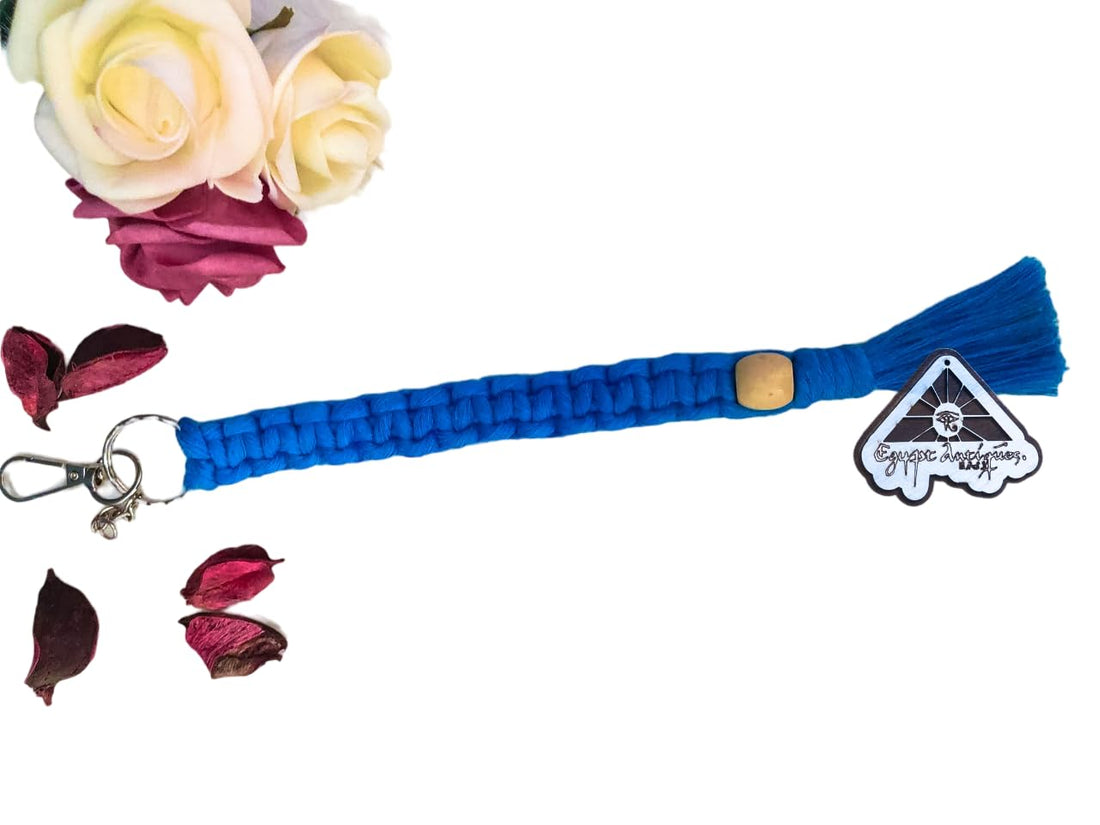 Blue Macrame Medallion Egypt Antics 100% Handmade