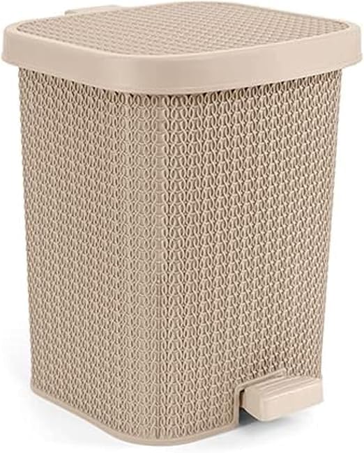El Helal and Silver star Large Palm Trash bin 20l (Beige Cafe)