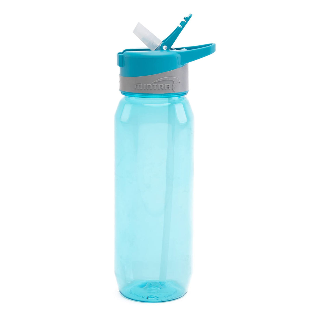 Mintra Water Bottle 800ml Light Blue with Straw Cap Turquoise + Grey