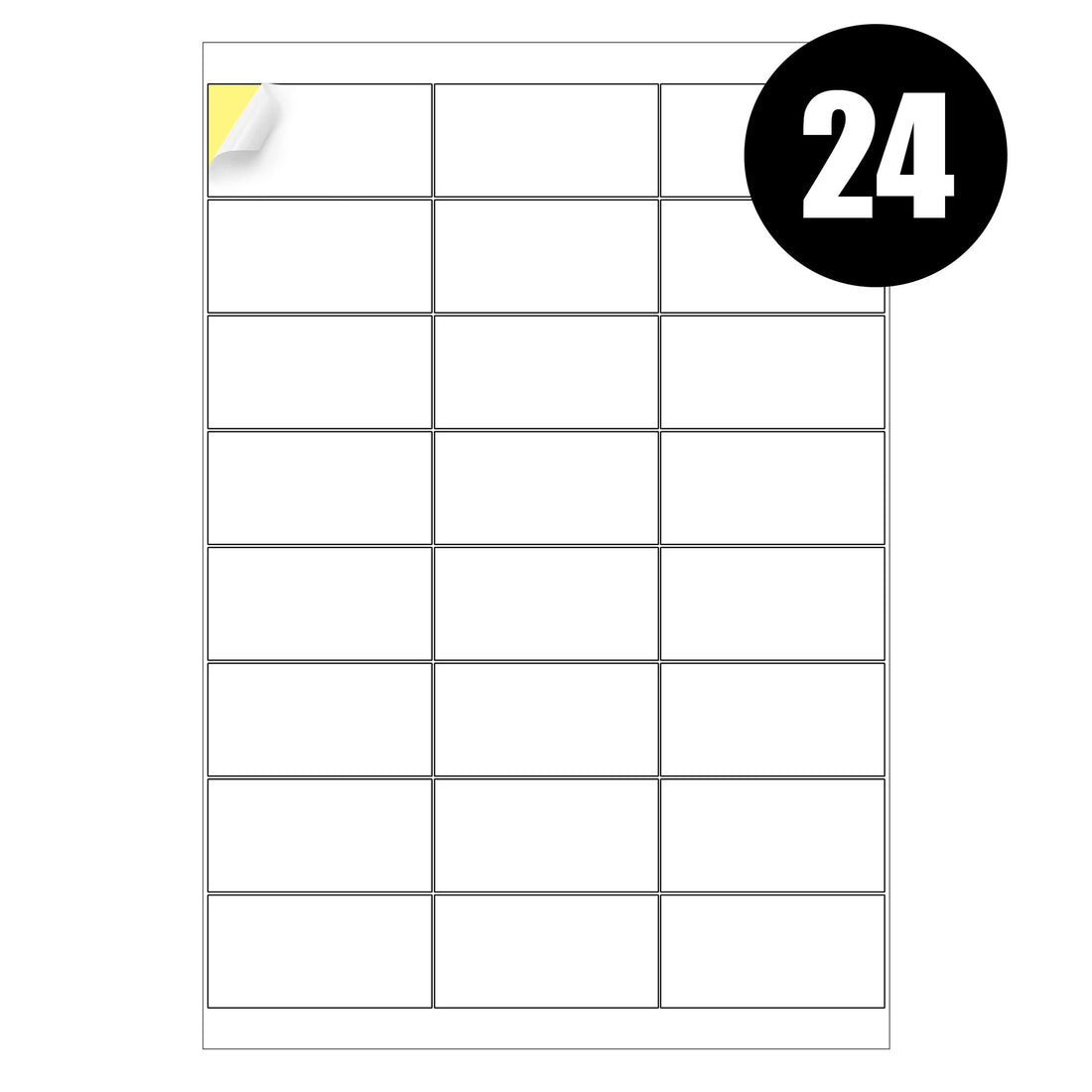 iSOUL 24 Labels Per A4 Sheet, 20 Sheets 480 Sticky Label, Printable Sticker Paper, Matte Self Adhesive Address Mailing, Shipping, Postage, Laser & Inkjet Printer Compatible [Quickdry]