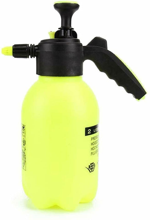 2L Portable Pressure Spray Bottle with Adjustable Nozzle – Hand Pump Garden Water Sprayer – Chemical Weed Killer Hand Held Lawn Plant Sprayer – Heavy Duty Material – Small Compact