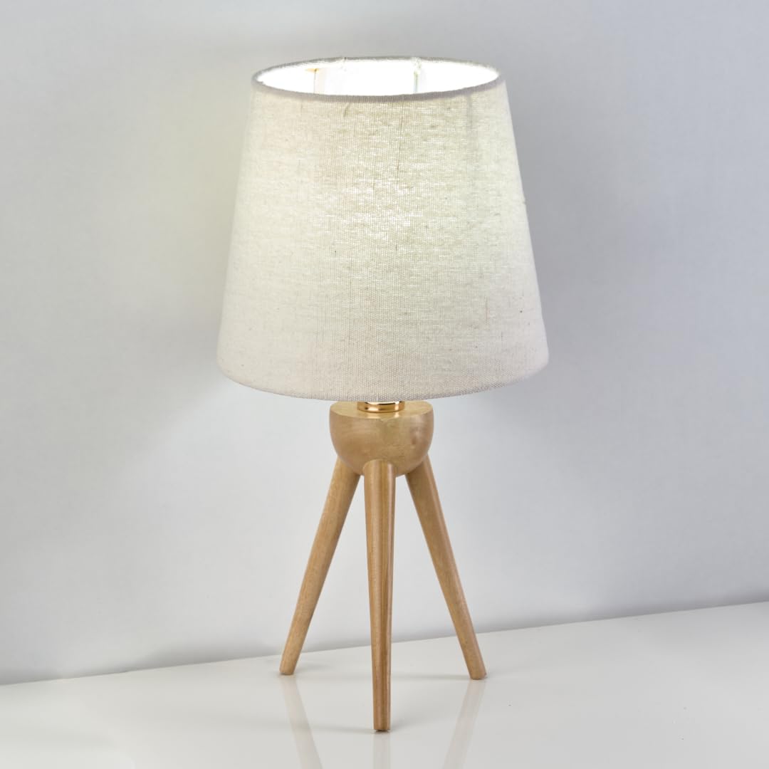 Oops Modern Decorative Indoor Table Lamp – Sophie Modern Table Lamp for Living Room, Bedroom & Office – Beige/Off-White