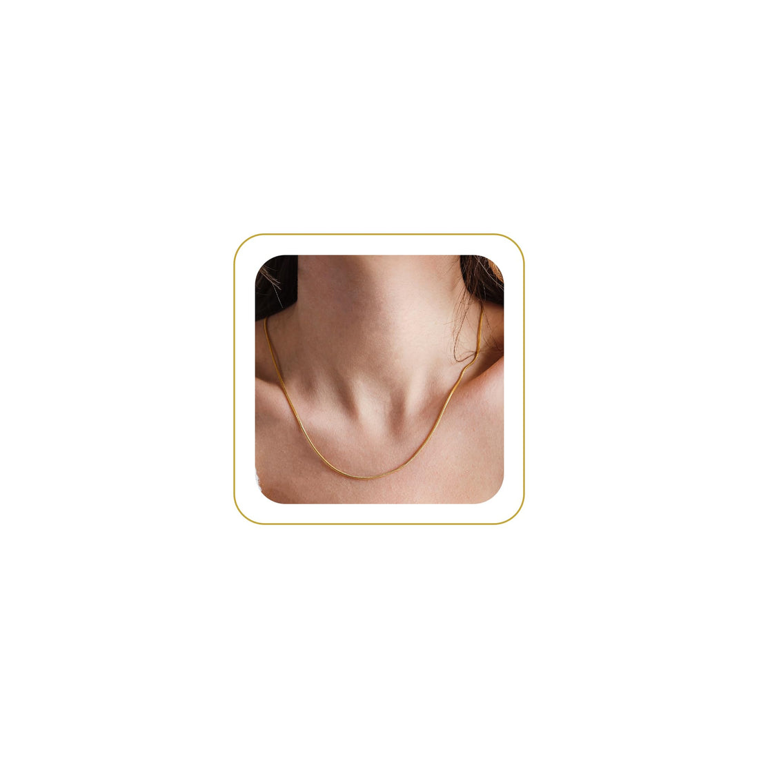 CHESKY Gold Necklace for Women-14K Plated/S925 sterling silver Snake Chain Necklace Dainty Simple Chunky Herringbone Necklace Gold Choker Necklaces Jewelry for Women