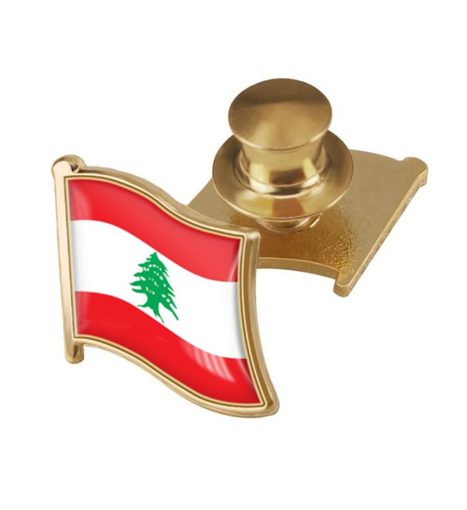 vmcoatdu Country Flag Backs Locking Pin Keepers Locking Clasp Pin Badge International Travel Brooch Metal Alloy Souvenir Pin 0.75x0.7 Inch Small Pin