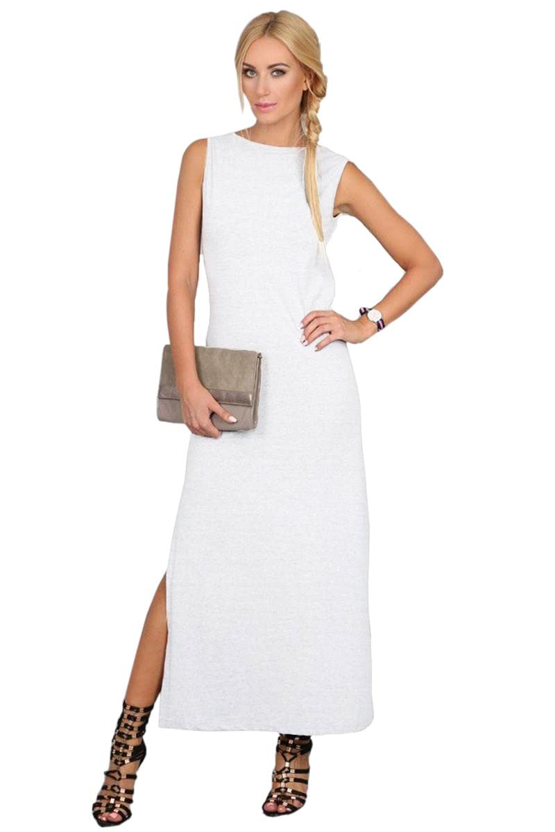 Women's Cotton Slit Back Dress White