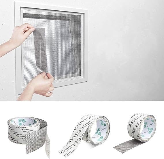 Heavy Duty Fiberglass Window Wire Repair Tape - Double Sided Wire Treatment Roll - Waterproof Mosquito Net Fixing Tape for Window Wire Holes Repair (4m*5cm), Get It Now by Peguy Bell