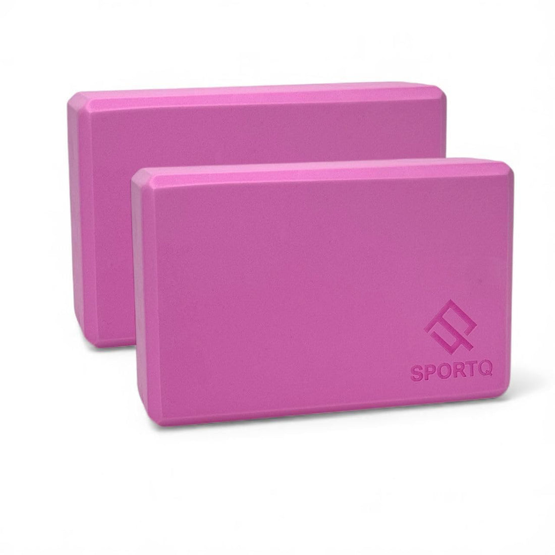 SportQ Yoga Block Block 2 Pcs, High Density EVA Foam Non Slip Yoga Block for Home Gym Improve Stretching for Yoga/Pilates/Fitness