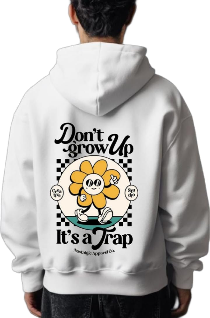 Don't Grow Up, It's A Trap hoodie White