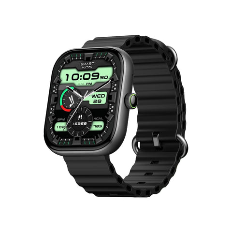 Oraimo Watch 6(OSW-807):Smartwatch with AI-Generated Watch Faces Advanced Health Monitoring&Comprehensive Fitness Tracking-Black Ultra-Long Battery Life with Sleek Design&12-Month Official Warranty