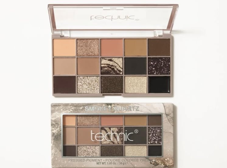 Eyeshadow Palette, 15 Colors, Shimmer & Matte, Pressed Powder, 39g