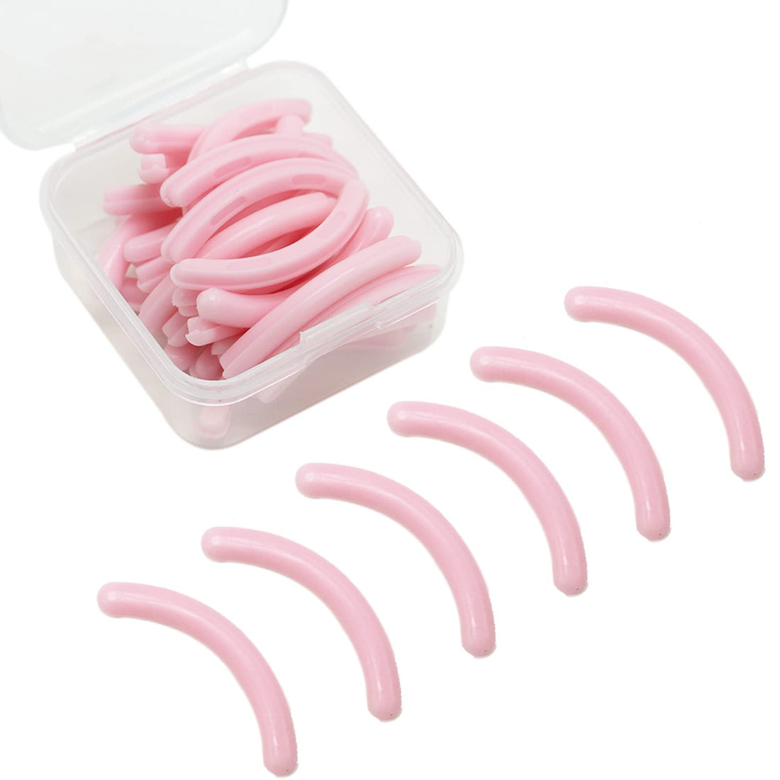 24 Pink Eyelash Curler Refills - Universal Silicone Pads