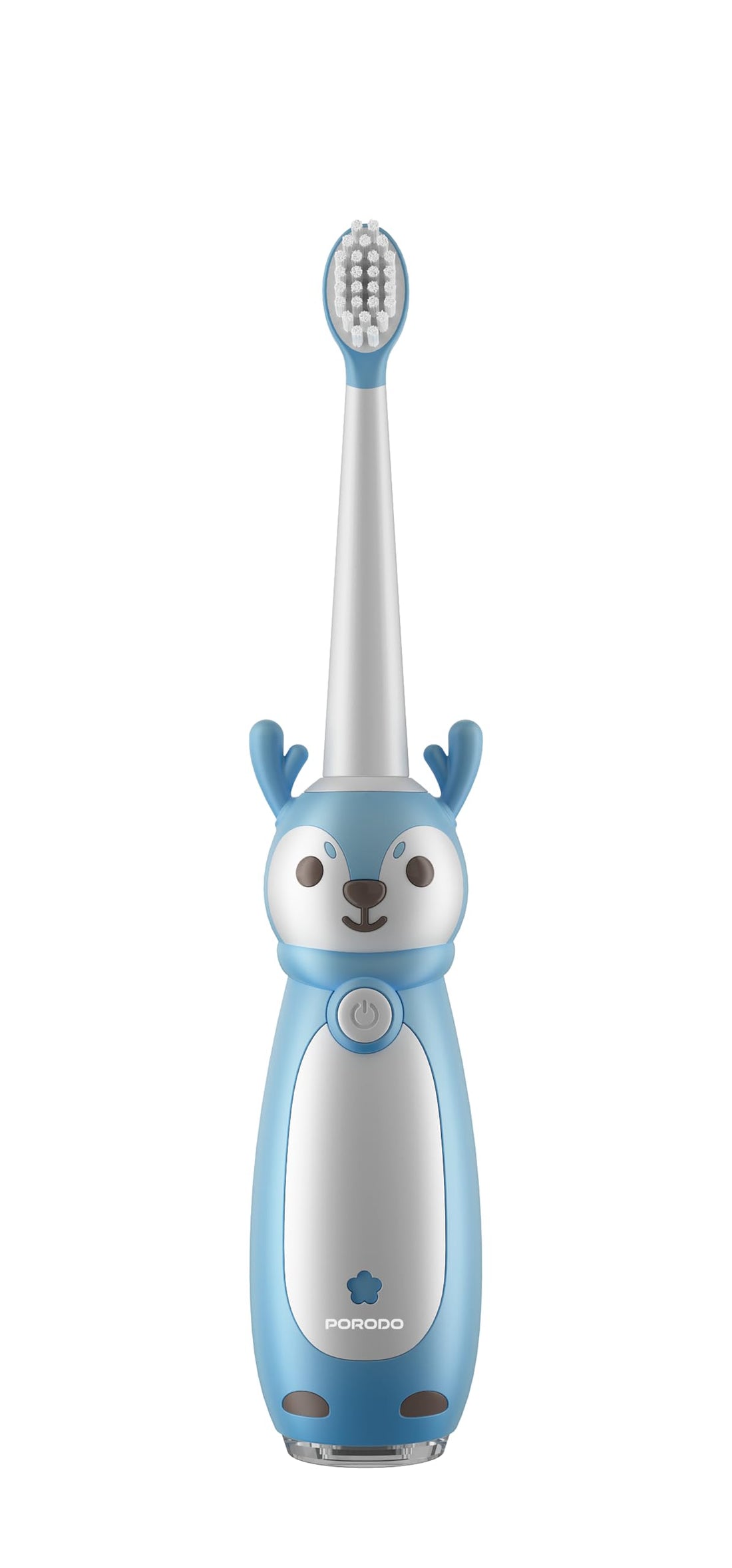 Porodo Lifestyle Kids Electric Toothbrush, Rechargeable Sonic Toothbrush for Children with 3 Modes & Smart Timer, IPX7 Waterproof with 30-Day Battery & Soft Dupont Bristles (Blue)