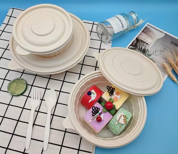 Airtight plastic food storage containers with an easy-open design, 3 pieces to suit all your needs, multi-colored (beige).