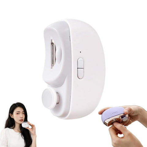 3 in 1 Electric Nail Clipper, Rechargeable Automatic Nail Trimmer with Polisher & Dust Collector, USB Charging, for Toenails & Fingernails, 2 Speeds (White)
