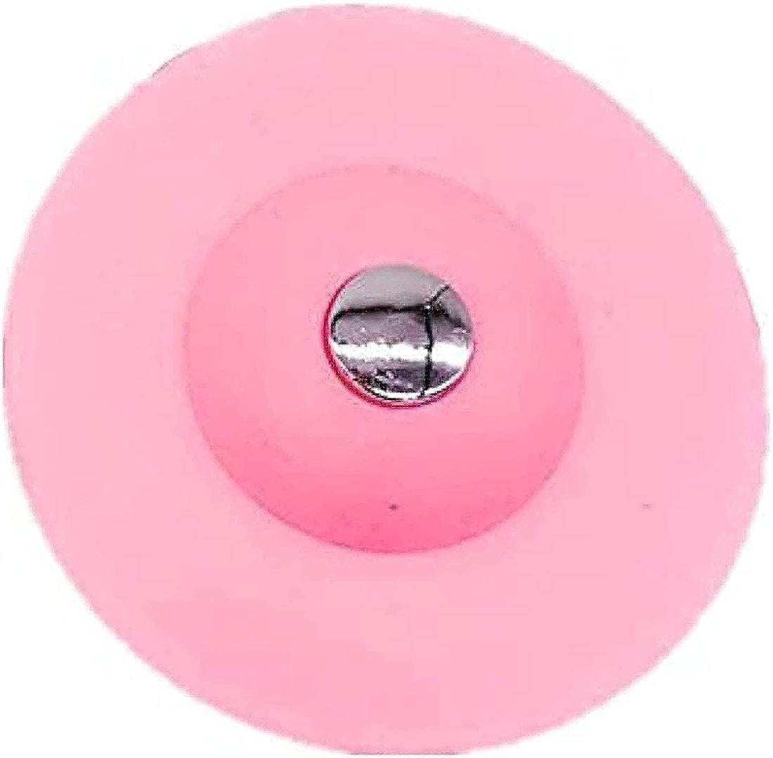 Generic Silicone Circle Sink Strainer Cover For Bathroom - Pink