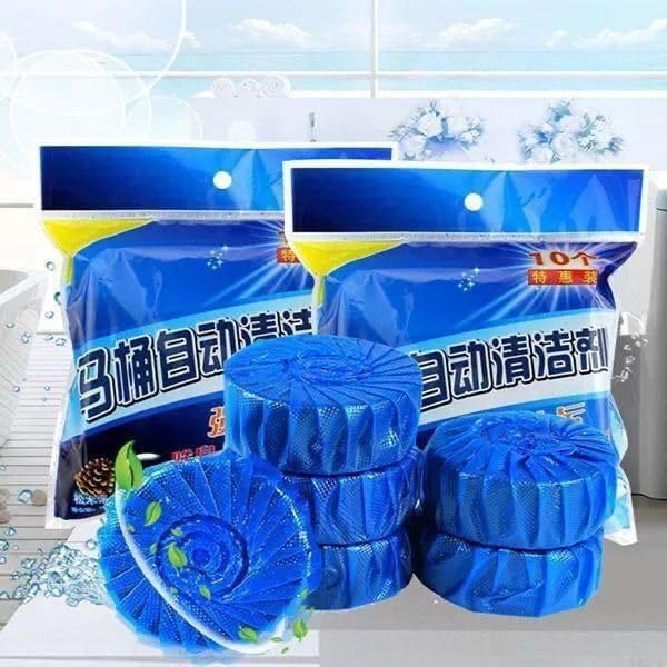 Blue River Toilet Cleaning Tablets – 10 Pack Individually Wrapped – Powerful Disinfectant & Deodorizing Cleaner – Prevents Limescale, Removes Stains & Keeps Toilet Fresh – Imported Premium Quality
