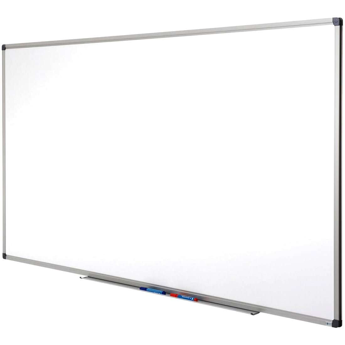 MOB Professional Magnetic Whiteboard 90 x 60 cm Aluminium Frame Magnetic for Office, Commercial and Private Use
