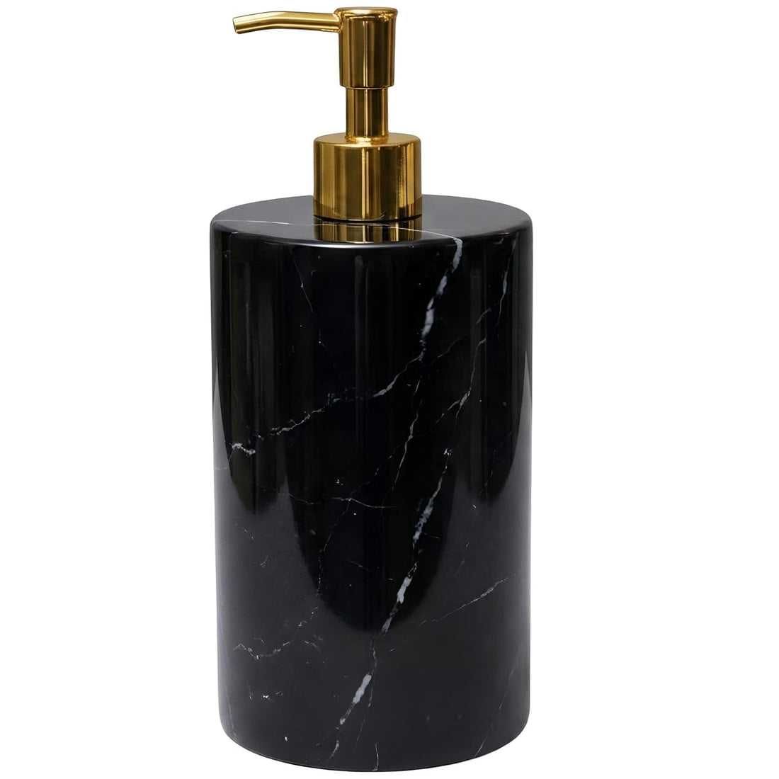 Luxury Marble Soap Dispenser Pump and Soft Velvet Base - Lotion & Liquid Dispenser, Modern Kitchen Bathroom Soap, Prevent Slip and Protect Surfaces