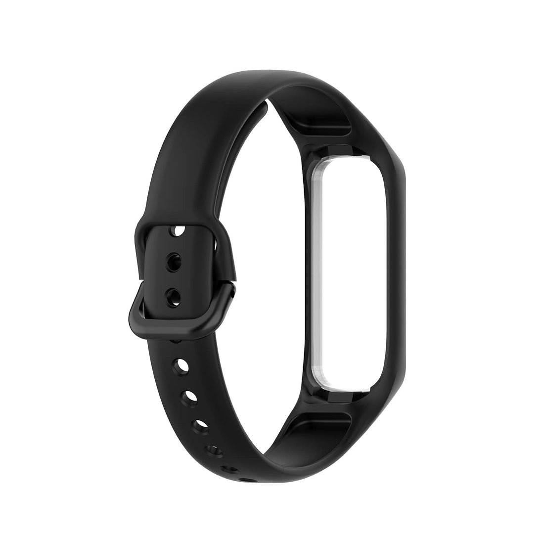 SKEIDO Silicone Sport Band Strap compatible with Samsung Galaxy Fit 2 SM-R220 Watch Bracelet Replacement Watchband -Black