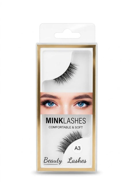 1 PAIRS 3D HALF Faux Mink False lashes | Reusable Lightweight & Natural Looking HALF Eye Makeup Look (N-3)