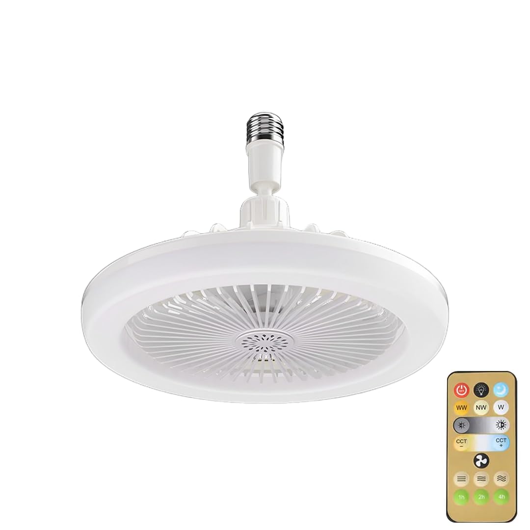 Plan A LED Ceiling Fan Remote Control Hanging Ceiling Fan with 3 Speed Settings Three Light Settings Sleep Timer Remote Control