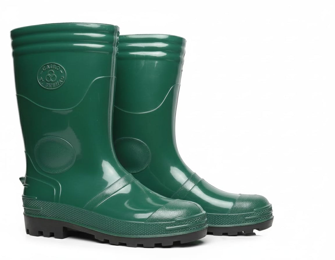 El-Etehad PVC Safety Boot, Green, Steel Toe Cap, Waterproof Work Boots كوزلوك الاتحاد مقدمه صلب (44)
