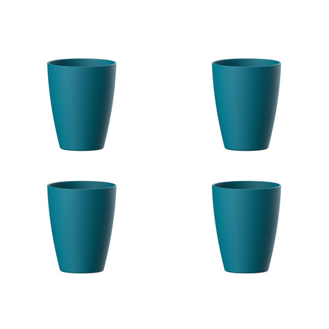 M-Design Lifestyle™ Small Cup 300 ml - Pack of 4 - BPA Free, Microwave Safe, Dishwasher Safe, Food Safe - Teal