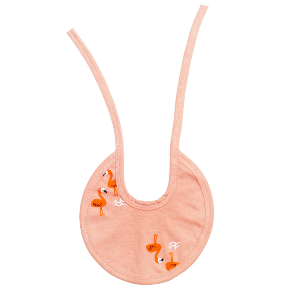 Cotton Bib Printed Flamingo For Girls-Simon