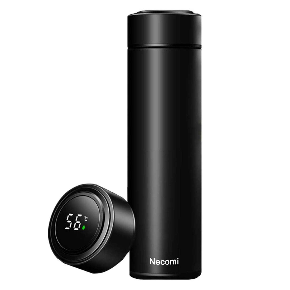 Necomi 500Ml Smart Thermos Cup, Led Temperature Display Water Bottle, Stainless Steel Vacuum Travel Mug For 24 Hours, Hot And Cold Tea Coffee Vacuum Thermoses Cup For School, Home, Office