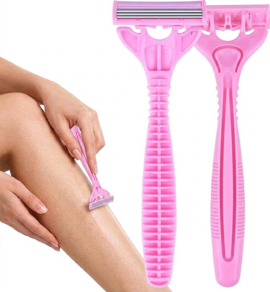4Pcs Manual Women's Razor Set for Smooth Shaving, Plastic Handle, Leg, Arm, Bikini Hair Removal,multicolor