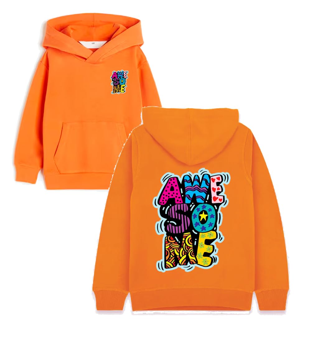 HOODIE AWE SO ME (ORANGE) SIZE SMALL