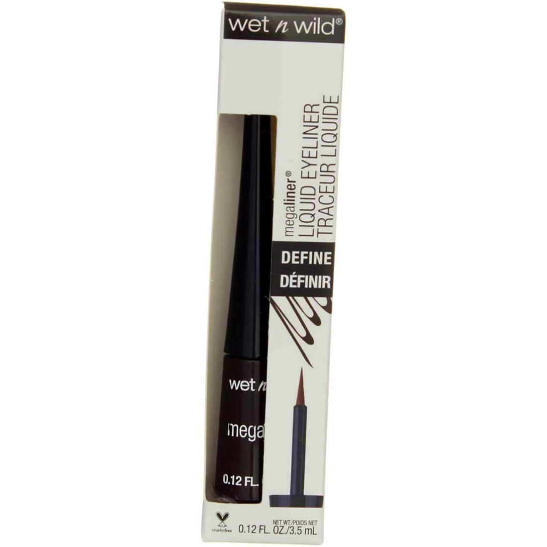 W &W Liquid Eyeliner, Black, Define, 0.12 FL. OZ/3.5 mL