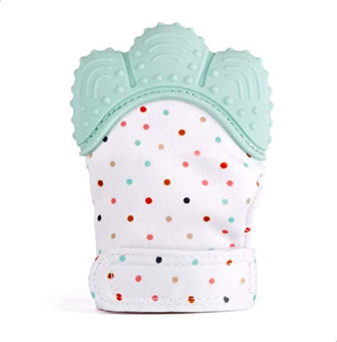 Silicone Baby Teether Pacifier Glove Natural Thumb Sound Teething Chewable Nursing Beads Child Give Up Sucking Fingers