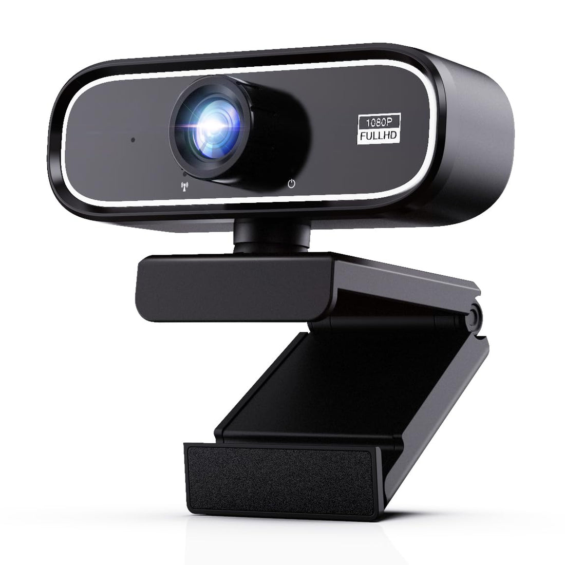 Webcam 1080P Full HD 2 Megapixel Ultra Wide Angle Lens with Automatic Light Adjustment, Long Range Microphone Built-in Zoom, Skype, Web Meetings, Video Calls, Remote Works, etc
