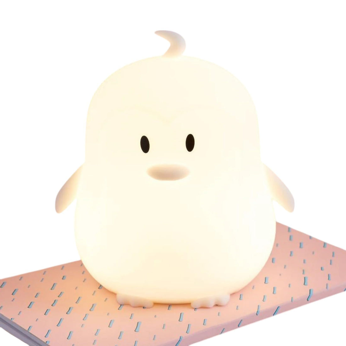 Penguin Night Light for Kids – Warm Yellow LED Light Battery Operated – Cute Decor for Bedrooms & Kids – Perfect Gift & Bedside Lamp (White)