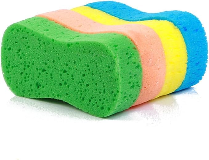 Car Wash Sponge Set, Multi-Purpose Cleaning Tool, Bone-Shaped Design, Assorted Colours
