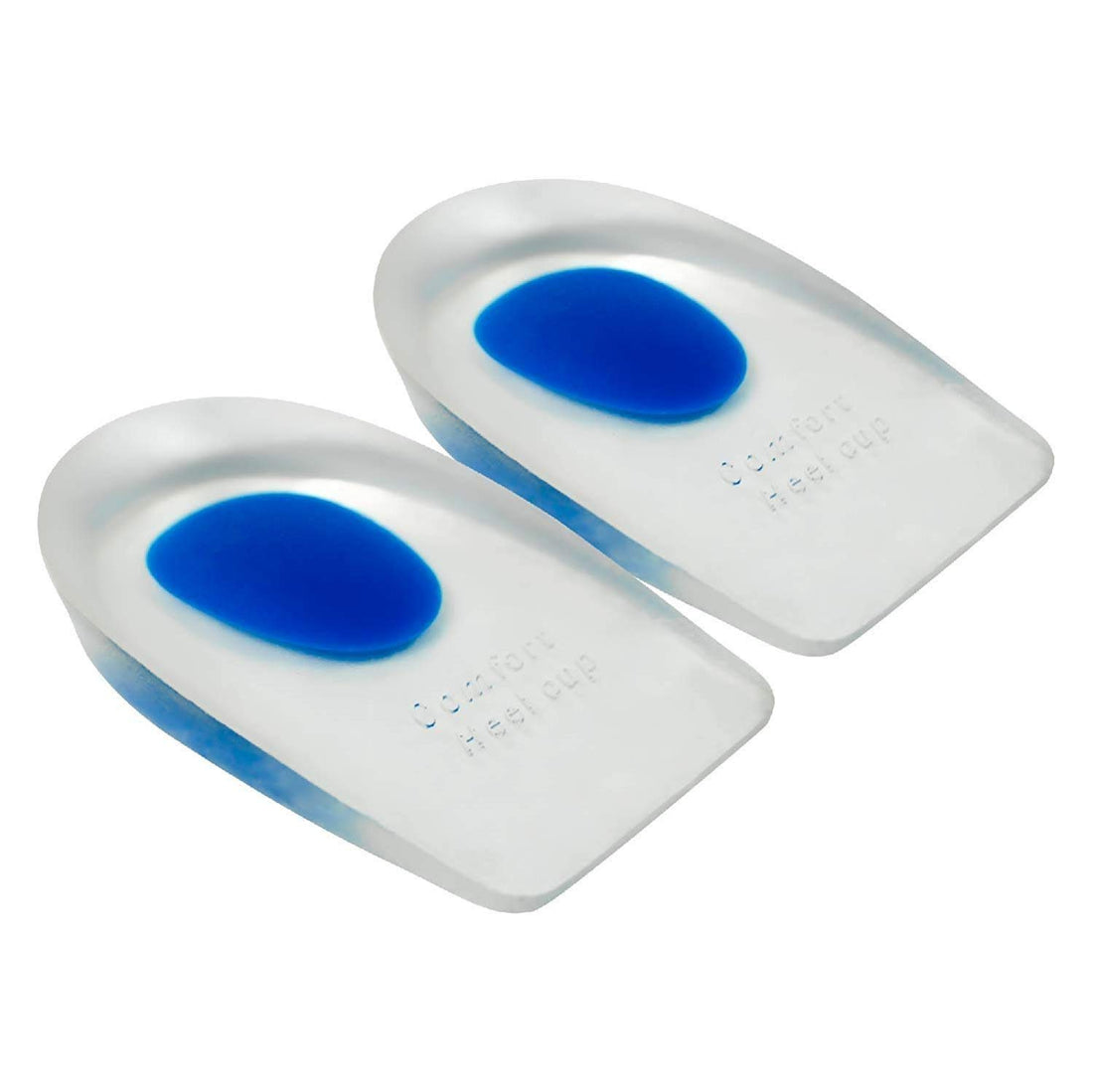 Meetzone Gel Heel cups Silicon Heel Pad For Heel Ankle Pain, Heel Spur Shoe Support Pad For Men And Women Shock Cushion Pad For Heels (1pair/Blue)