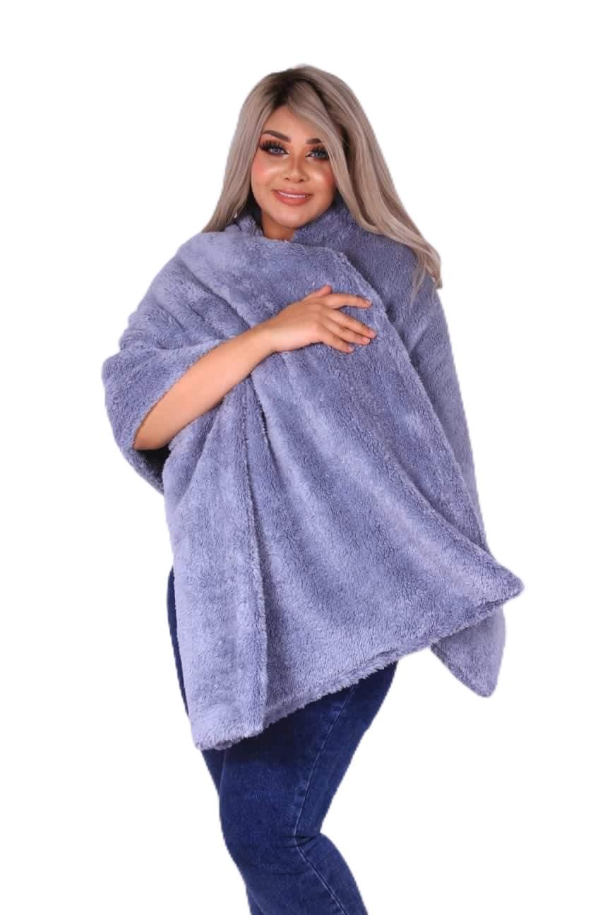 Moro Moro 3 Luxury Women's Faux Fur Shawl Wrap Shawl Scarf Fur Lined