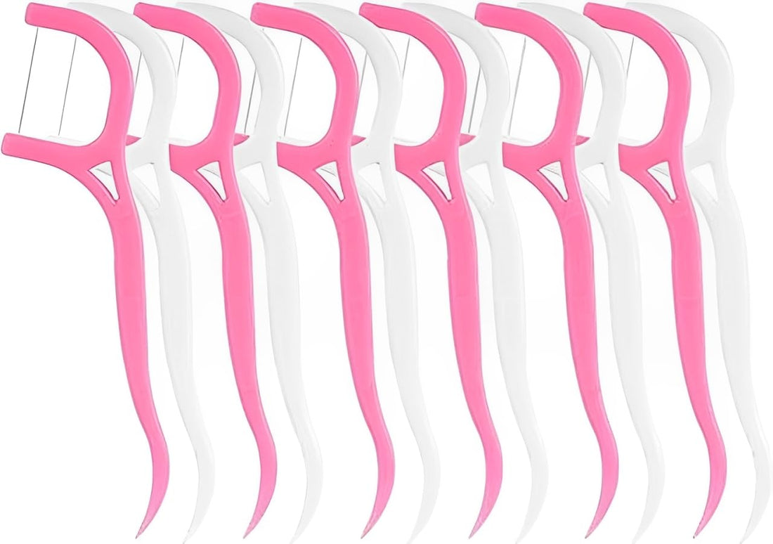 Dental Floss Picks – Sticks for Teeth Cleaning – Strong Thread & Easy Grip Handle – Disposable Tooth Flossers for, Travel & Daily Use