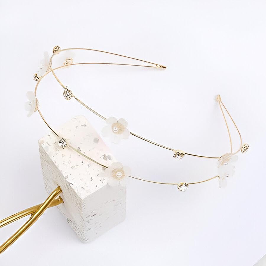 Metal Hairbands - Silver and Gold Multi-Layered Thin Headbands, Elegant and Fashionable Hair Accessories for Women and Girls, Suitable for Party, Office, or Casual Looks (Model No.3, 1PCS)